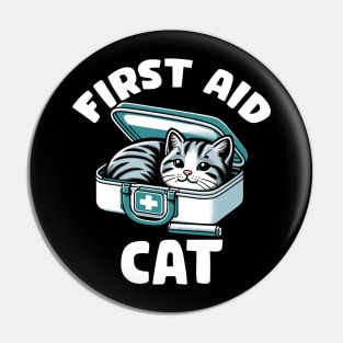 First Aid Cat Pun Nurse Doctor Healthcare Novelty Funny Cat Pin