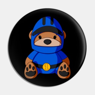 Racer Teddy Bear Pin