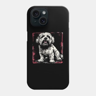 Retro Art Maltipoo Dog Lover Phone Case