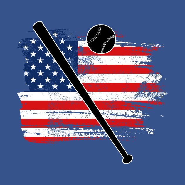 Discover Baseball USA Flag America Pitcher Sport Funny Gift - Baseball - T-Shirt