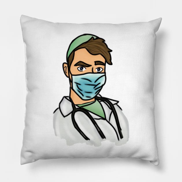 Doctor schneeplestein Pillow by LieutenantAmoo