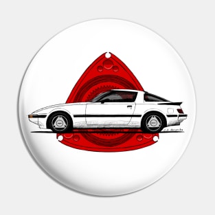 My drawing of the white RX-7 with red rotor Pin