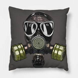 Face Mask Gas Mask Quarantine Covid-19 Design Pillow