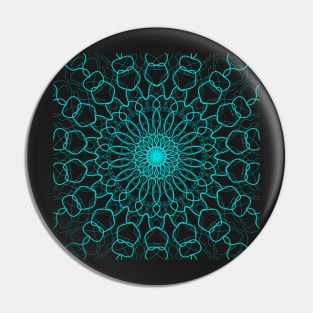 Blue geometric design Pin
