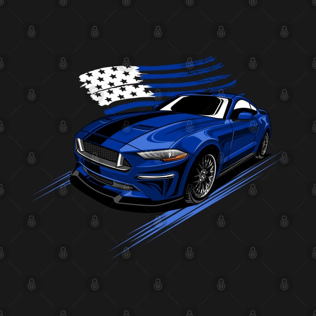 Ford Mustang Blue by aredie19
