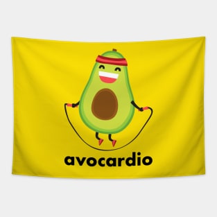 Avocardio - avocado doing cardio Tapestry