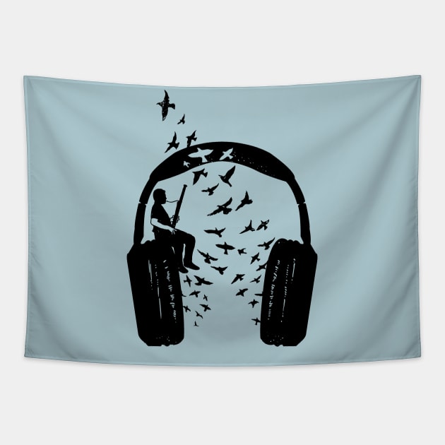 Headphone Bassoon Tapestry by barmalisiRTB