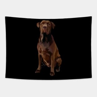 sitting dog sittingvector art Tapestry