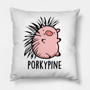 Porky-pine Cute Porcupine Pig Pun Pillow