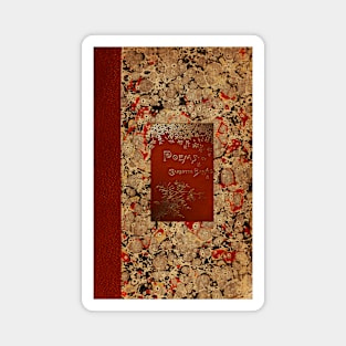 Charlotte Bronte Poems Vintage Book Cover Magnet