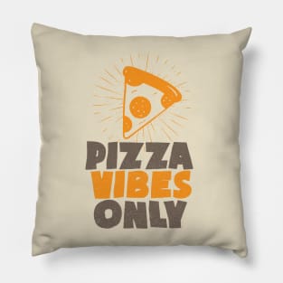 Pizza Vibes Only Vintage Colorful Pillow