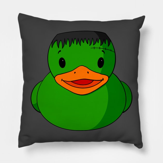 Green Monster Rubber Duck Pillow by Alisha Ober Designs