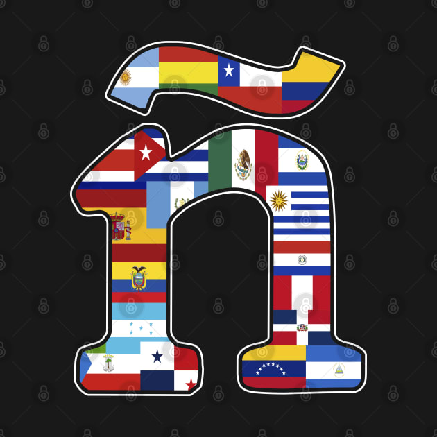 Letter eñe Spanishspeaking countries Spanish Pride TShirt TeePublic