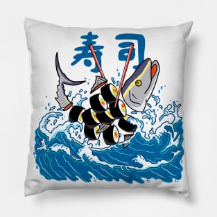 Tuna Sushi in the Wave Pillow