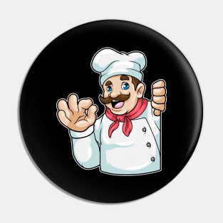 Chef with Chef's hat Pin