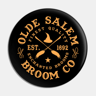 Wiccan Occult Witchcraft Salem Broom Company Pin