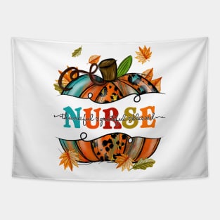 Autumn Fall Outfit Nurse Thankful Grateful Blessed Pumpkin Shirt Tapestry