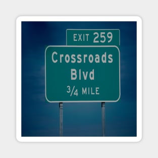 Crossroads Blvd road sign Magnet