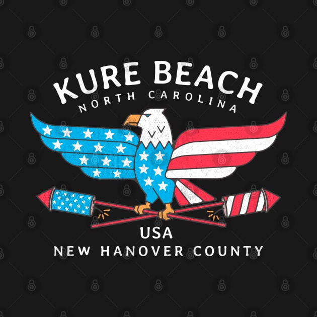 Kure Beach, NC Summer Patriotic Pride Fourth of July by Contentarama