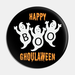 Happy Ghoulaween Cool Ghost Trio Pin