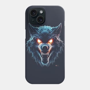 Glowing Wolf and Fangs by focusln Phone Case