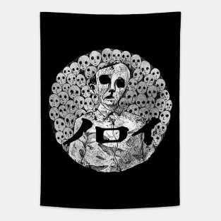 Noroi The Curse (White Print) Tapestry