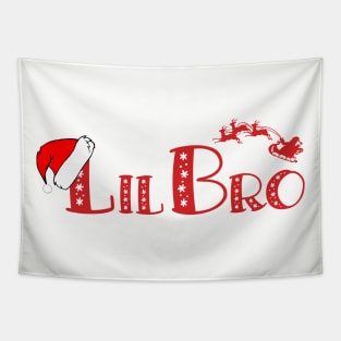 Christmas Family Name "Lil Bro" Photo Design Shirt Tapestry