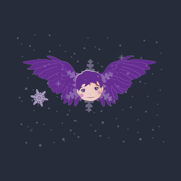 Winter Purple Angel by emma17