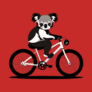 Koala riding a bicycle, cartoon style art T-Shirt