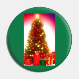 Christmas Gifts Under the Tree Pin