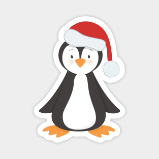 Cute Penguin, Baby Penguin, Penguin With Santa Hat Magnet