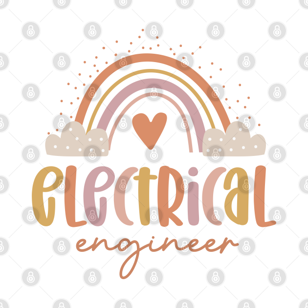 Disover Electrical Engineer - boho casual over the rainbow Design - Electrical Engineers - T-Shirt