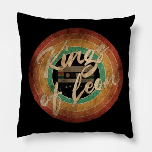 Kings of Leon Vintage Circle Art Pillow