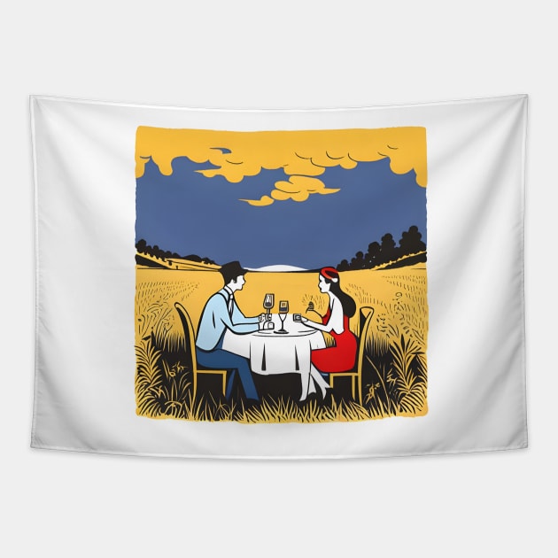 Summer Dine Tapestry by Colin-Bentham