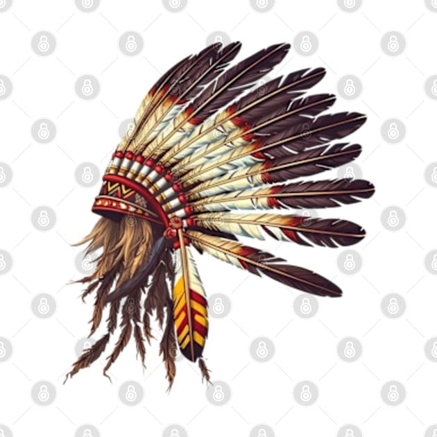 Native American Feather Headdress #2 by Chromatic Fusion Studio