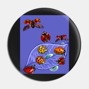 A group of lady bugs is called a loveliness - purple background Pin