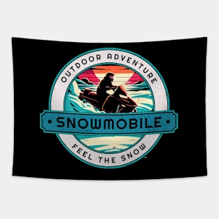 Snowmobile Outdoor Adventure Design Tapestry