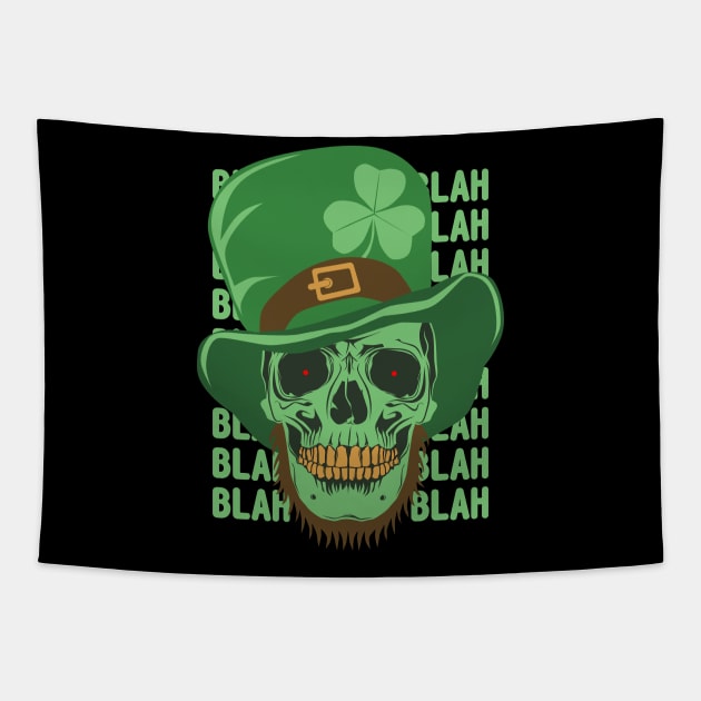 Skull Saint Patrick Day Shirt Happy St Patty's Day. Tapestry by Ekenepeken