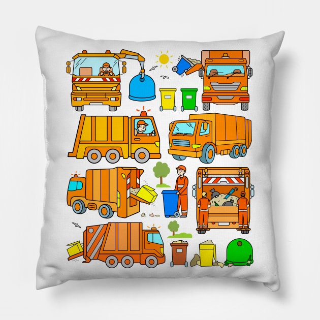 Garbage Trucks Pillow by samshirts