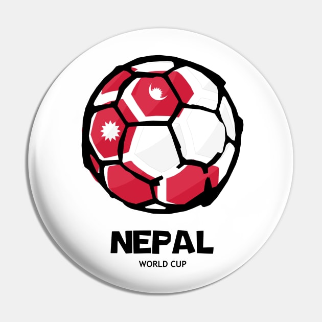 Nepal Football Country Flag Pin by KewaleeTee