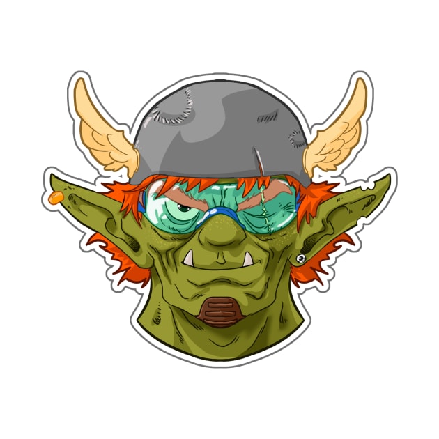 Smiling orc sticker by LeCoinDeFrederic