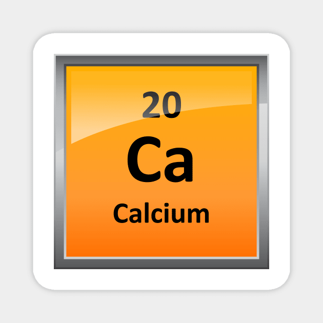 Calcium Element Symbol - Periodic Table Magnet by sciencenotes