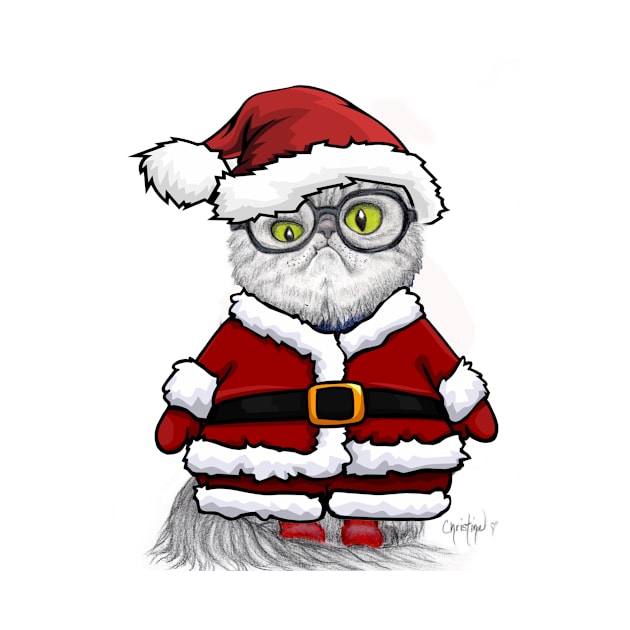 Super Puff Santa by christinesheart