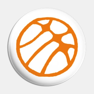 Abstract Basketball Orange Ball Sports Pin