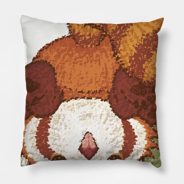 Red panda Turn over Pillow by sanogawa