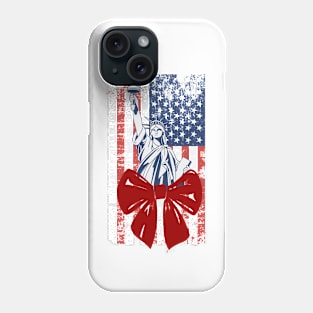 Statue of Liberty with bow Phone Case