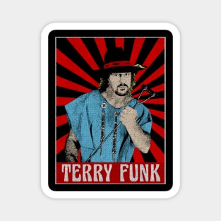 Vintage Terry Funk 1980s Pop Art Magnet