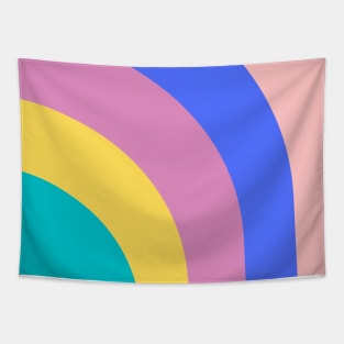 Boho positive vibe rainbow pattern Tapestry