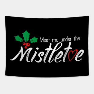 meet me under the mistletoe Tapestry