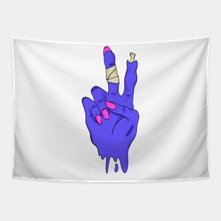 ZOMBIE PEACE SIGN Tapestry